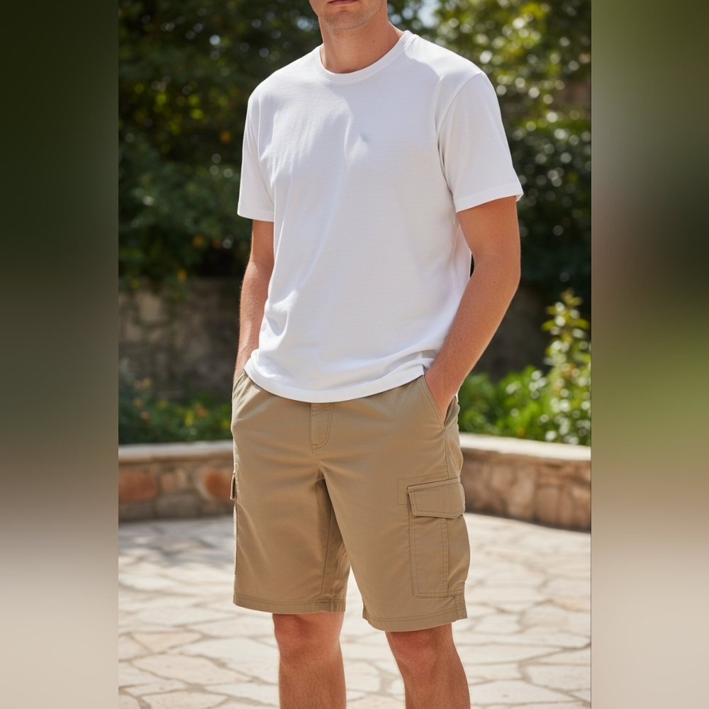 Men's George Tan Cargo Shorts Size 46 Lot Of 2